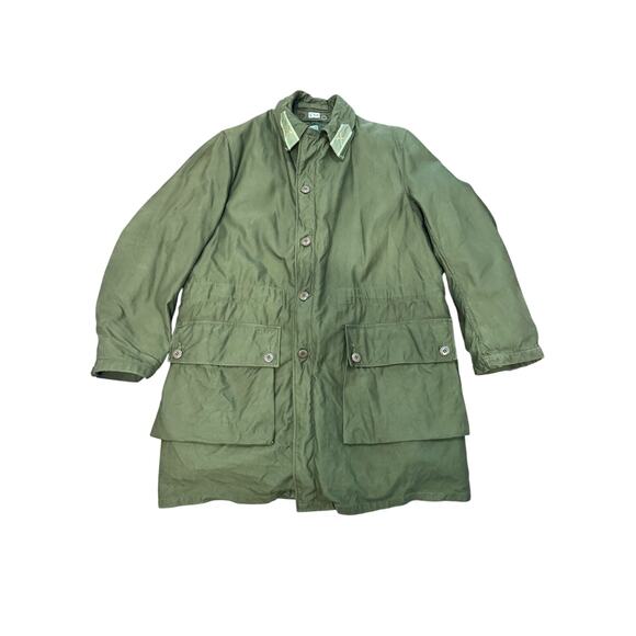 Vtg 60s Swedish C50 Army Green Military Parka Field Jacket Coat HEAVY XL Lined - Picture 5 of 11